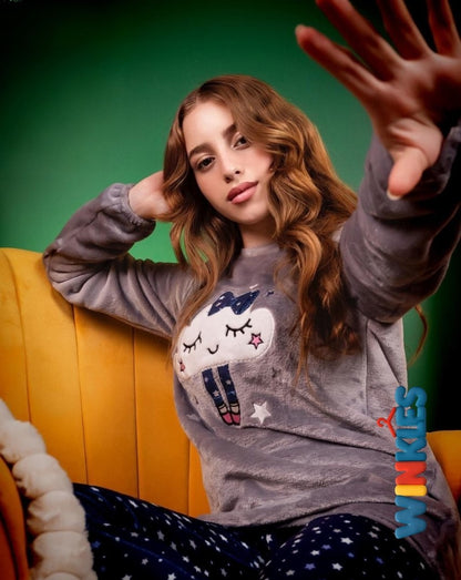 طقم قطيفة بناتي