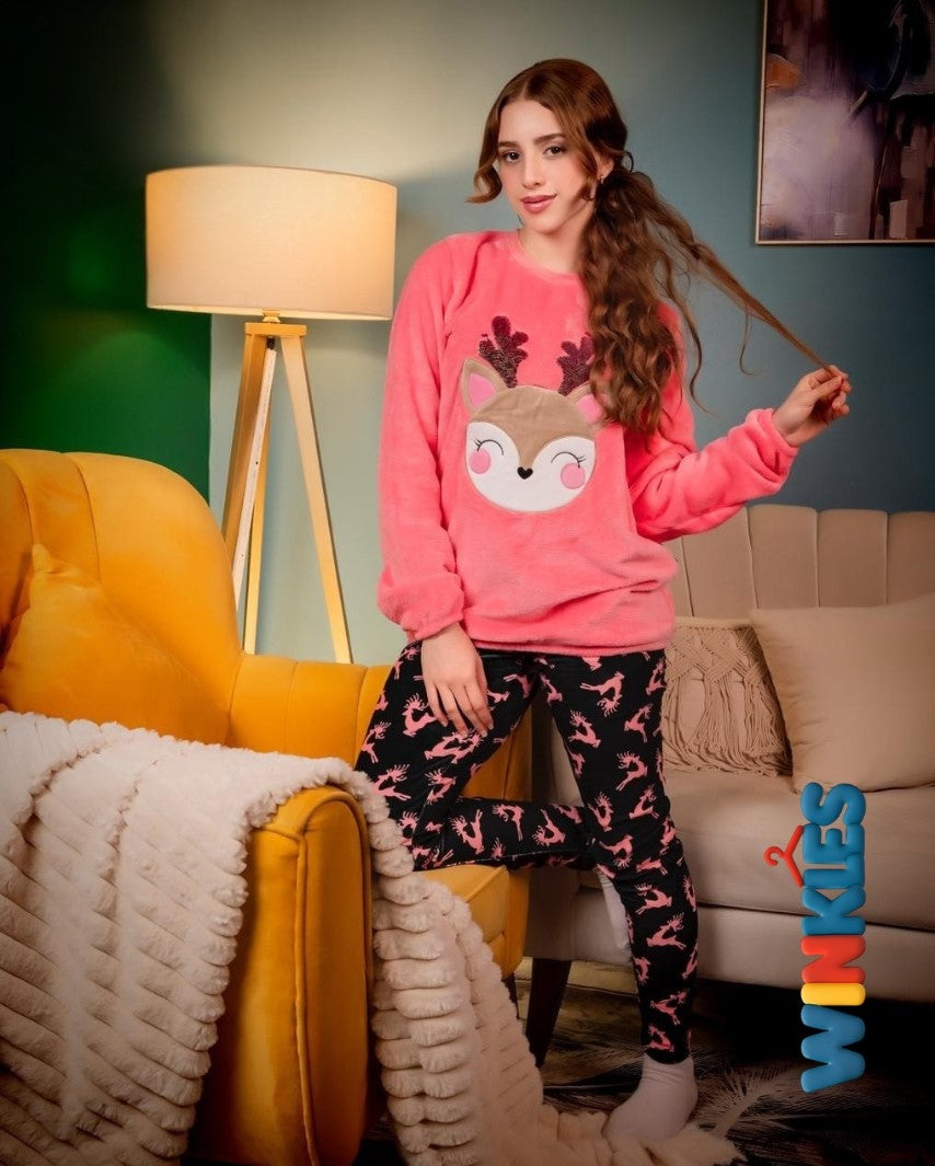 طقم قطيفة بناتي