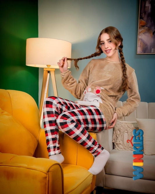 طقم قطيفة بناتي