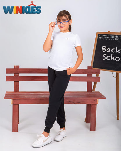 black cotton pants